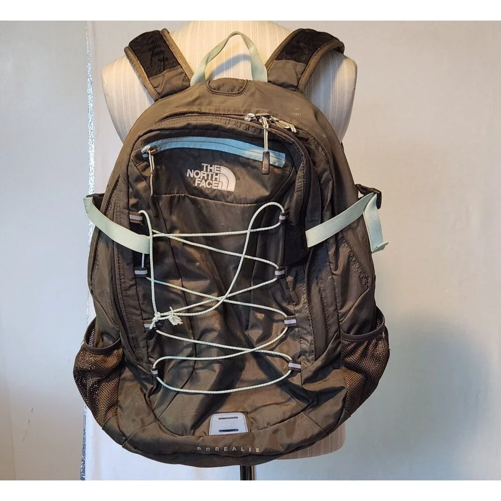 2012 The North Face Borealis Women's Backpack Gray Blue FlexVent Hiking Daypack